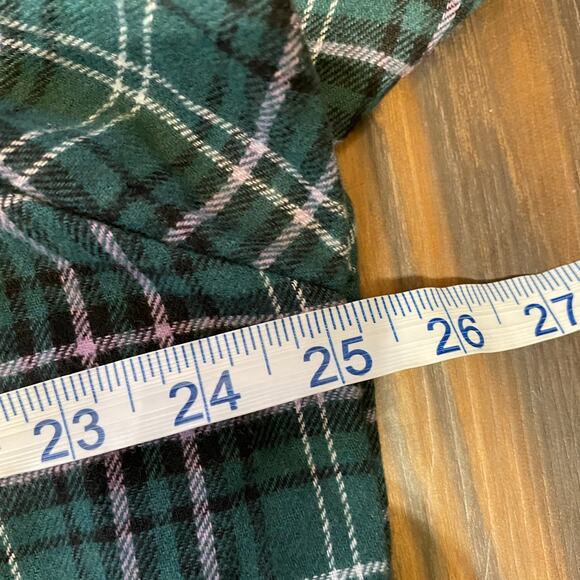 NWT L.I.F.E. Love is for Eternity Plaid Flannel Hi-Low Tie Back Top Size M - Picture 9 of 9